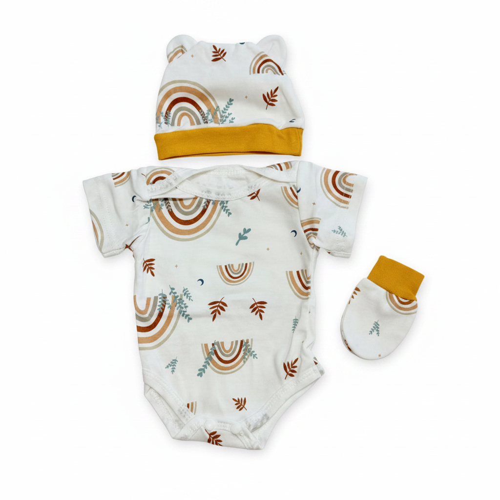 3-Piece Onesie Set (side view) — Little Mamas Nursery
