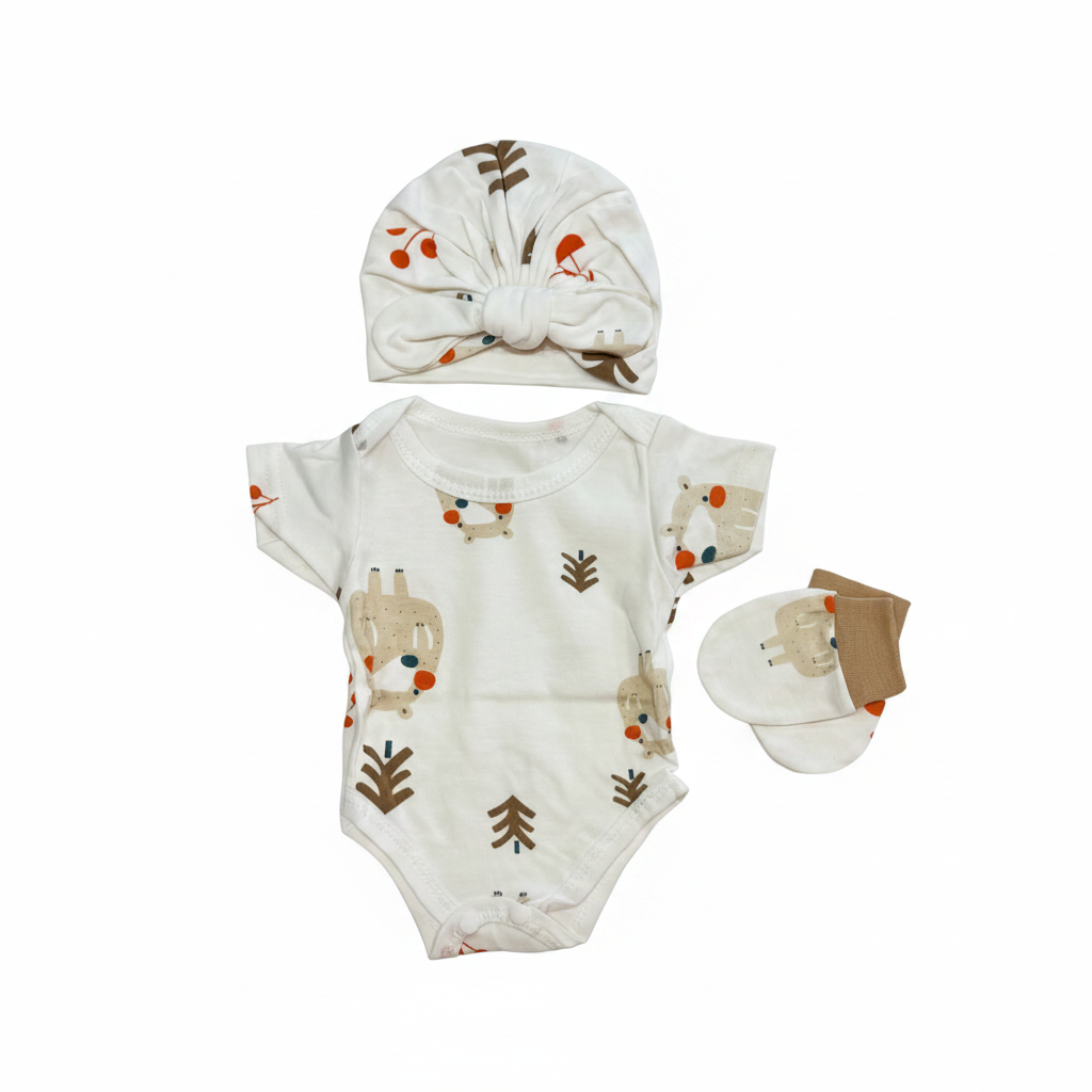 3-Piece Onesie Set (front view) — Little Mamas Nursery